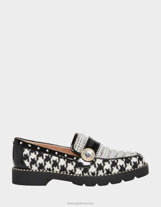 nők Betsey Johnson mariam fekete-fehér cipő VFJ6S118