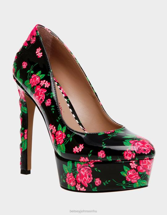 nők Betsey Johnson Bonnee fekete multi cipő VFJ6S109