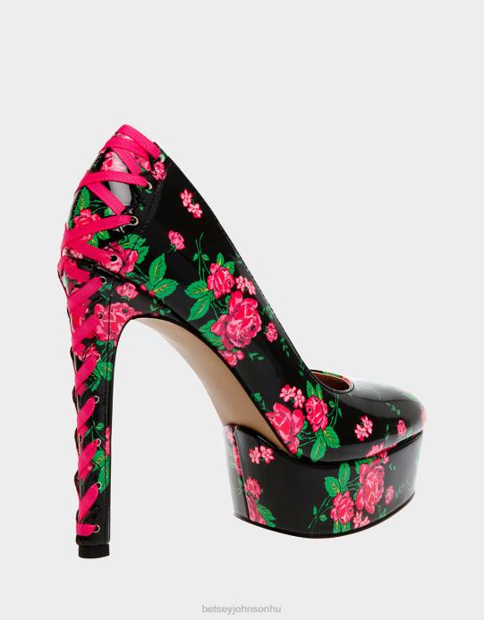 nők Betsey Johnson Bonnee fekete multi cipő VFJ6S109