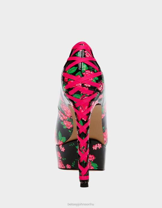 nők Betsey Johnson Bonnee fekete multi cipő VFJ6S109