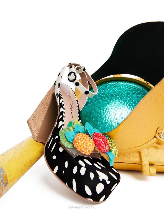nők Betsey Johnson kobold fekete-fehér cipő VFJ6S105