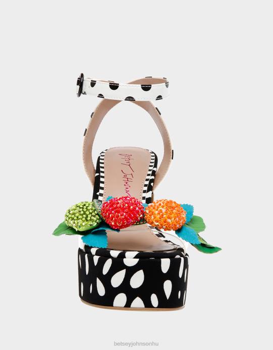 nők Betsey Johnson kobold fekete-fehér cipő VFJ6S105