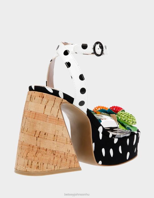 nők Betsey Johnson kobold fekete-fehér cipő VFJ6S105