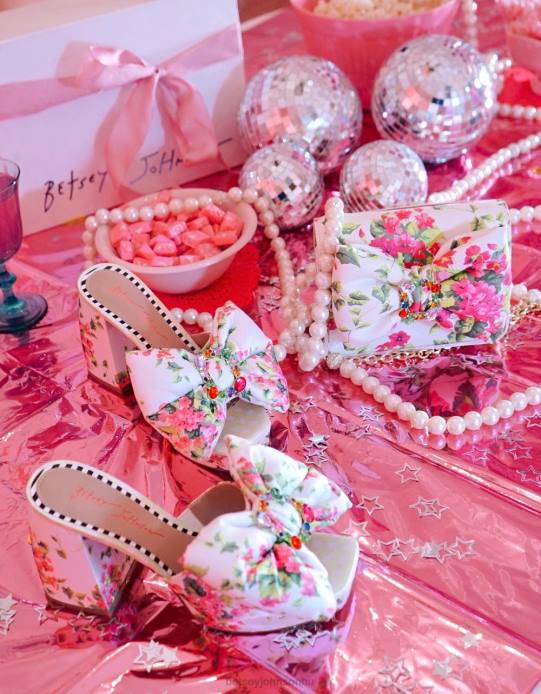 nők Betsey Johnson possie fehér multi cipő VFJ6S8