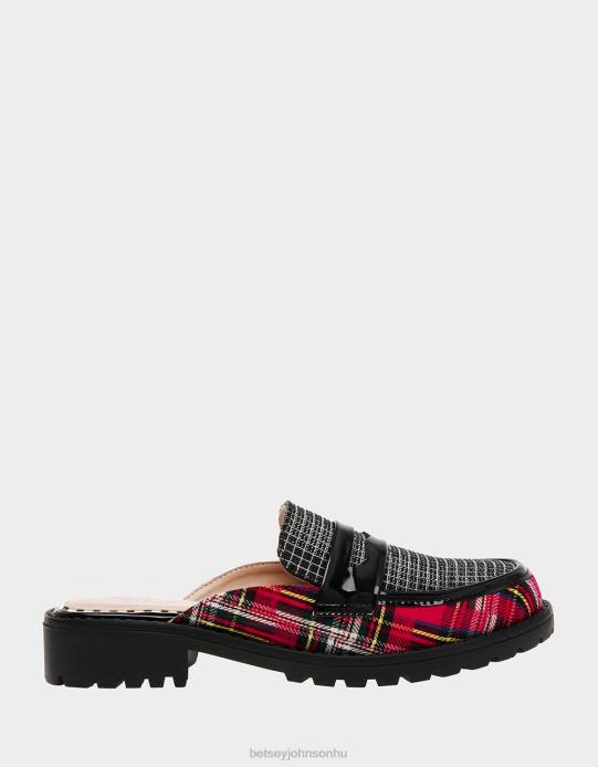 nők Betsey Johnson ronin piros kockás cipő VFJ6S31