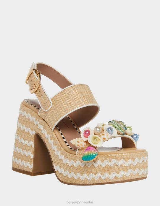 nők Betsey Johnson shellie természetes multi cipő VFJ6S67