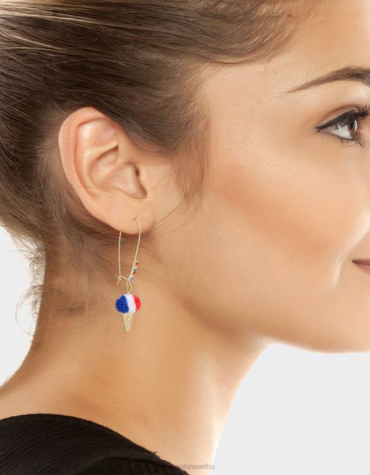 nők Betsey Johnson Július 4-i hókúp kampós fülbevaló piros/fehér/kék ékszerek VFJ6S328