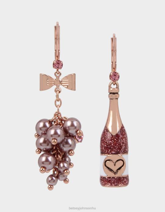 nők Betsey Johnson bor és szőlő nem illő fülbevaló rózsaszín ékszerek VFJ6S333
