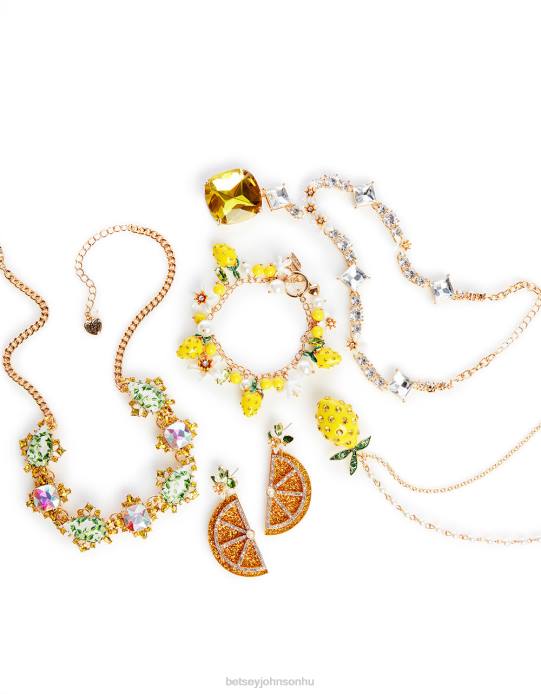 nők Betsey Johnson citrom csepp szelet nyilatkozat fülbevaló sárga ékszerek VFJ6S314