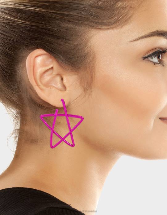 nők Betsey Johnson gyerek giccs csillag karika fülbevaló rózsaszín ékszerek VFJ6S337