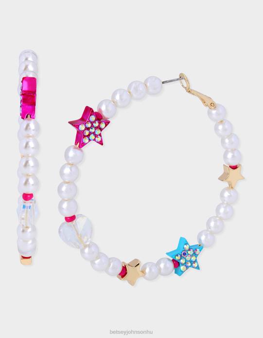 nők Betsey Johnson gyerek giccs gyöngy gyöngy karika több ékszerek VFJ6S360