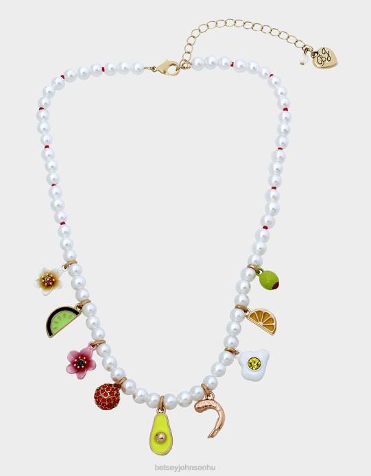 nők Betsey Johnson Brunch charm elülső nyaklánc több ékszerek VFJ6S317