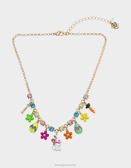 nők Betsey Johnson Hunny Bunny charm elülső nyaklánc több ékszerek VFJ6S365