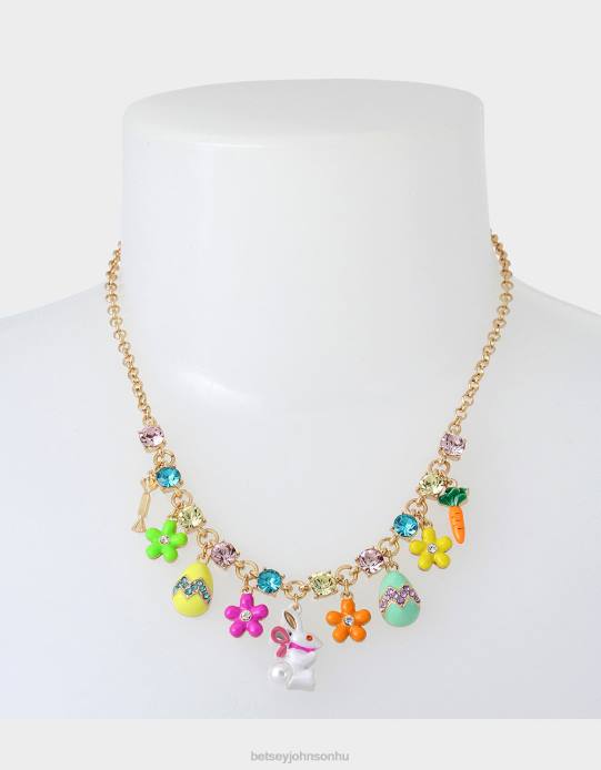 nők Betsey Johnson Hunny Bunny charm elülső nyaklánc több ékszerek VFJ6S365