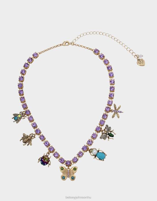 nők Betsey Johnson buggin out butterfly charm tenisz nyaklánc több ékszerek VFJ6S363