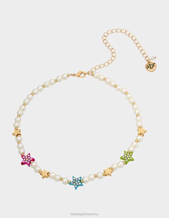 nők Betsey Johnson gyerek giccs gyöngygalléros nyaklánc több ékszerek VFJ6S356