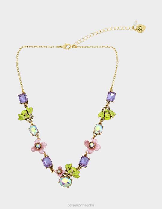 nők Betsey Johnson virágbemutató méhfürt nyaklánc több ékszerek VFJ6S334