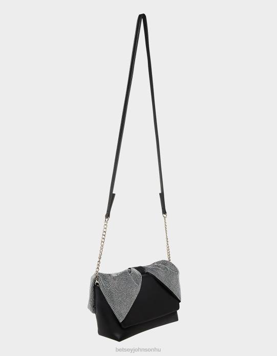 nők Betsey Johnson az összes bling íj fogantyús táska fekete kiegészítők VFJ6S237