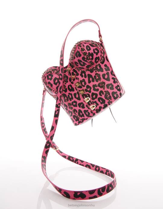 nők Betsey Johnson fűzős giccses szerelem crossbody fekete/rózsaszín kiegészítők VFJ6S219