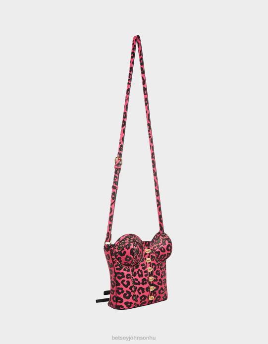 nők Betsey Johnson fűzős giccses szerelem crossbody fekete/rózsaszín kiegészítők VFJ6S219
