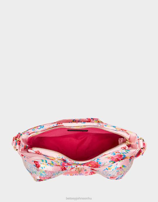 nők Betsey Johnson fűzős giccses szerelem crossbody virágos kiegészítők VFJ6S220
