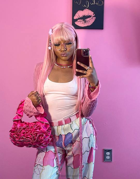 nők Betsey Johnson fodros az egész táska rózsaszín kiegészítők VFJ6S201