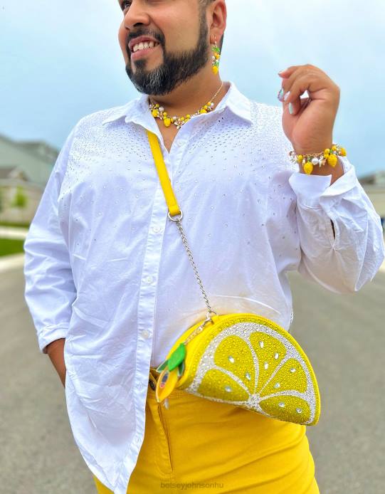 nők Betsey Johnson giccs puccer fel keresztben sárga kiegészítők VFJ6S209