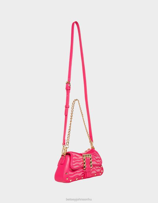 nők Betsey Johnson könnyű ott tigris crossbody táska rózsaszín kiegészítők VFJ6S261