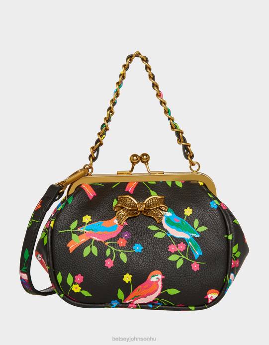 nők Betsey Johnson lil' nugget csók zártáska fekete multi kiegészítők VFJ6S251