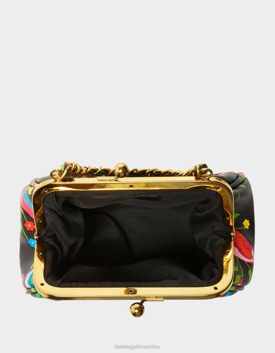 nők Betsey Johnson lil' nugget csók zártáska fekete multi kiegészítők VFJ6S251