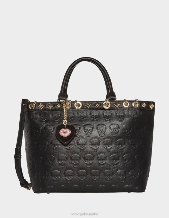 nők Betsey Johnson nincs agykoponya tote fekete kiegészítők VFJ6S246
