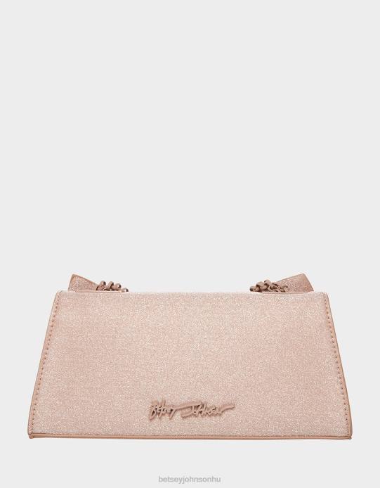 nők Betsey Johnson szögletes masni kabrió táska pezsgő kiegészítők VFJ6S249