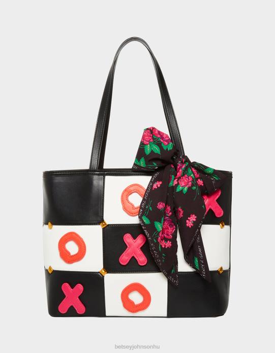 nők Betsey Johnson tic tac tote (játékdarabokkal) fekete-fehér kiegészítők VFJ6S229