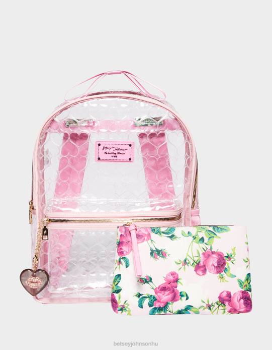 nők Betsey Johnson átlátszó hátizsák tokkal elpirul kiegészítők VFJ6S233