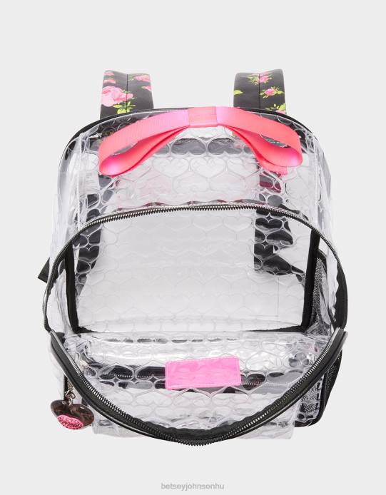nők Betsey Johnson átlátszó hátizsák tokkal fekete kiegészítők VFJ6S231