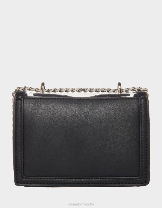 nők Betsey Johnson átlátszó átalakítható táska strassz masnival fekete kiegészítők VFJ6S238