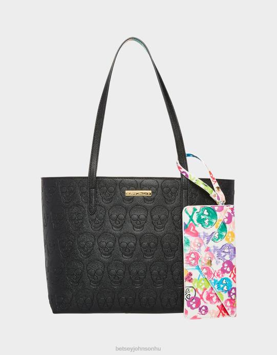 nők Betsey Johnson xo koponya tote fekete kiegészítők VFJ6S216