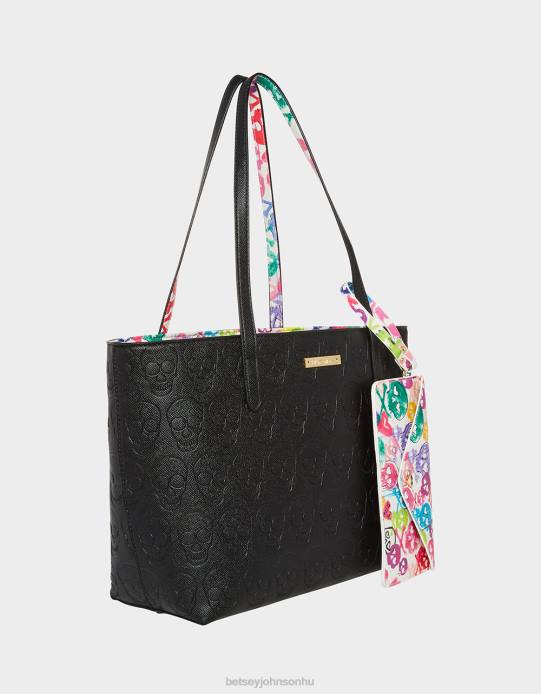 nők Betsey Johnson xo koponya tote fekete kiegészítők VFJ6S216