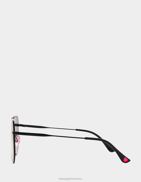 nők Betsey Johnson az apró betűs napszemüveget fekete/rózsaszín kiegészítők VFJ6S377