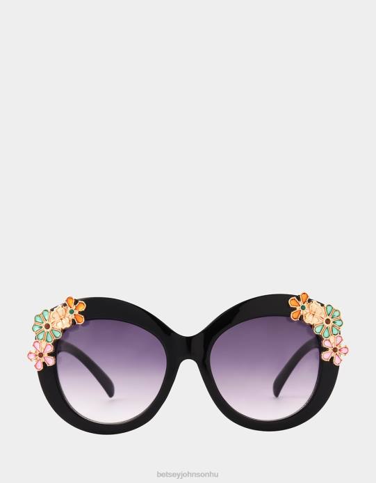 nők Betsey Johnson kerti parti napszemüveg fekete kiegészítők VFJ6S376