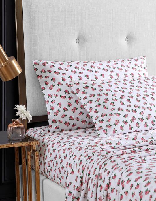 egynemű Betsey Johnson apró rózsaszín rózsák király lepedőkészlet több kiegészítők VFJ6S405