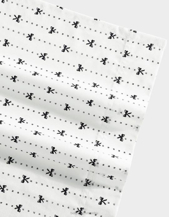 egynemű Betsey Johnson szalag csíkcsíkos fehér ikerlap készlet több kiegészítők VFJ6S406