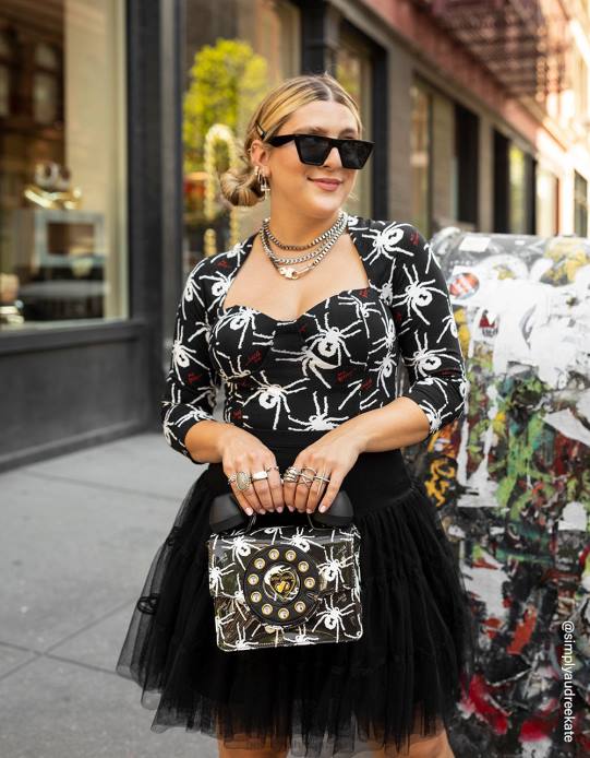 nők Betsey Johnson 80. bash fűző raglán felső fekete-fehér ruházat VFJ6S305