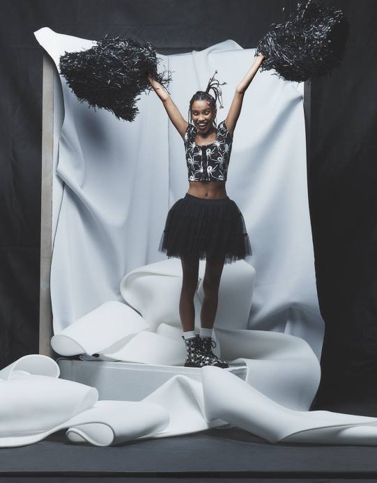 nők Betsey Johnson 80. bash rövidített puffos ujjú felső fekete-fehér ruházat VFJ6S291