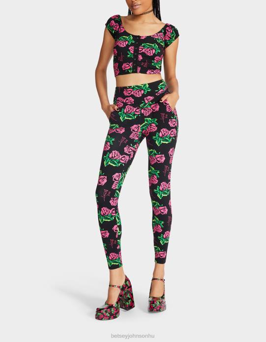 nők Betsey Johnson 80. bash második bőr leggings rózsa ruházat VFJ6S306