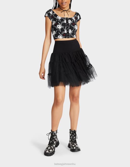 nők Betsey Johnson 80. bash tüll tutu fekete ruházat VFJ6S272