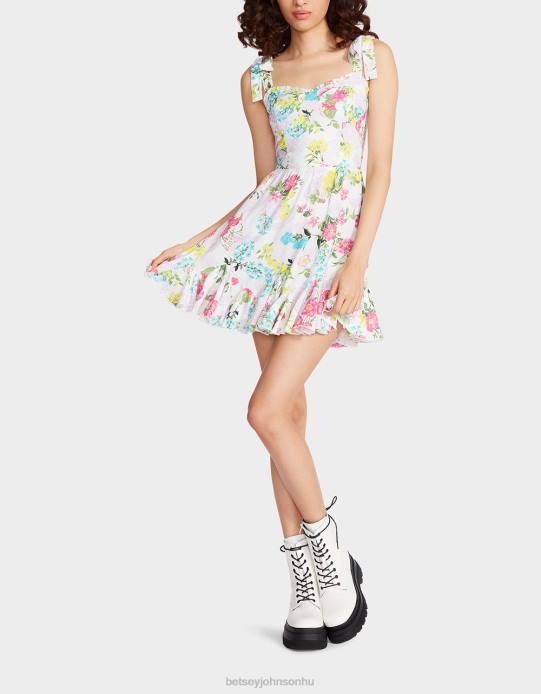 nők Betsey Johnson Tulluah mini ruha fehér ruházat VFJ6S265