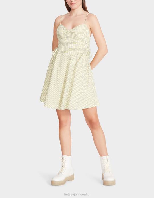 nők Betsey Johnson bella frocked pöttyös miniruha mész ruházat VFJ6S299