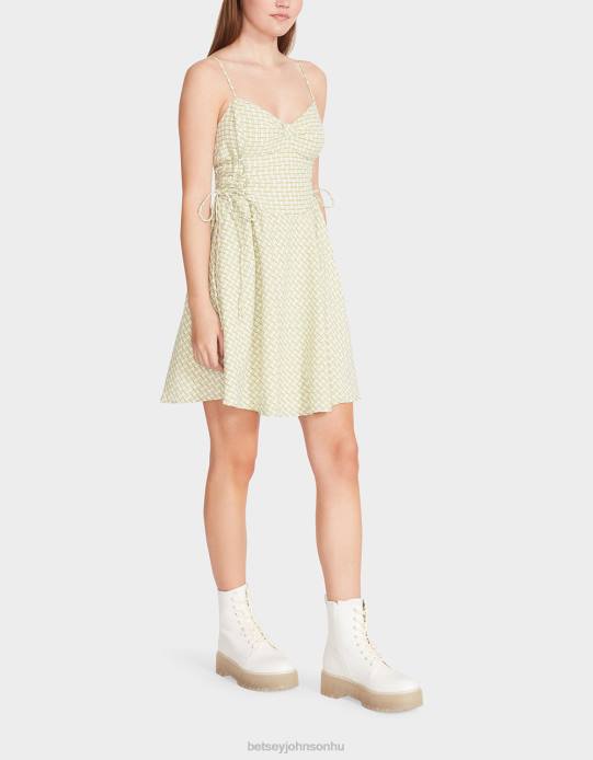 nők Betsey Johnson bella frocked pöttyös miniruha mész ruházat VFJ6S299