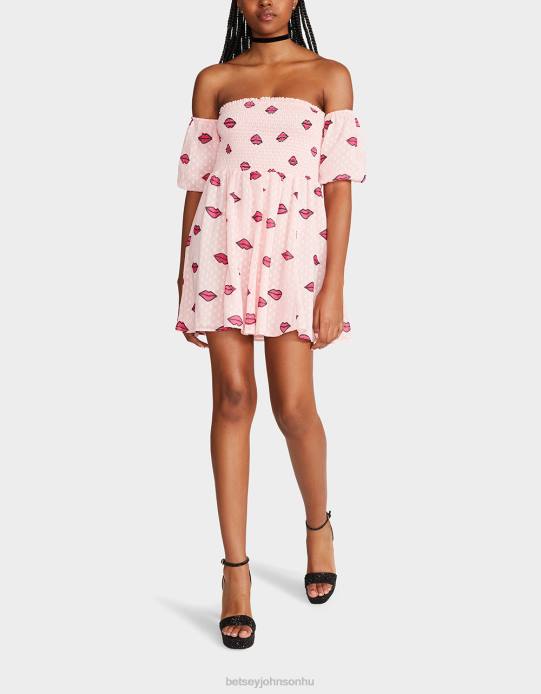 nők Betsey Johnson felhúzható mini ruha rózsaszín ruházat VFJ6S266